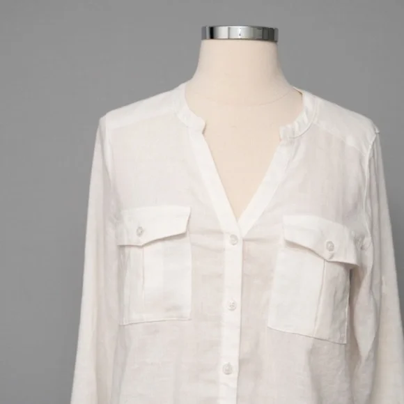 Tommy Bahama. Long Sleeve 100% Linen Coastalina Shirt. - Picture 3 of 14